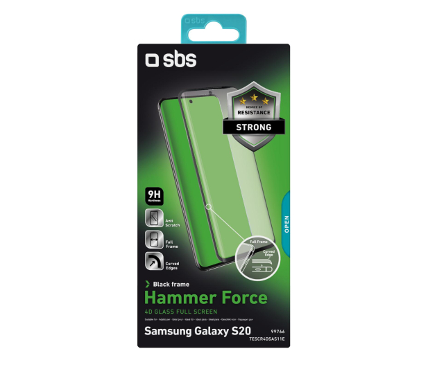SBS Szklo do Samsung Galaxy S20 4D czarne - 1458372 - zdjęcie 2